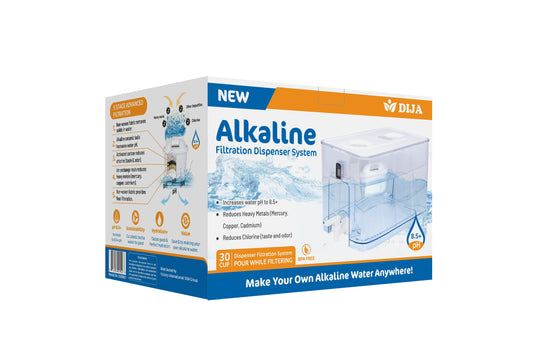 DIJA Alkaline Water 30 Cups Filtration Countertop Dispenser